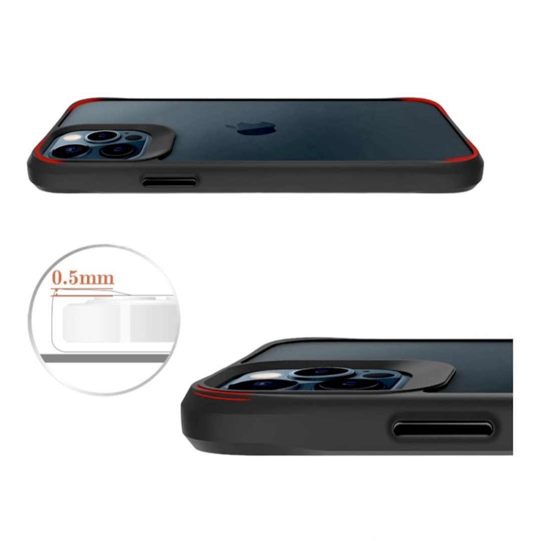 Transparent Case With Black Border for iPhone 12 and 12pro