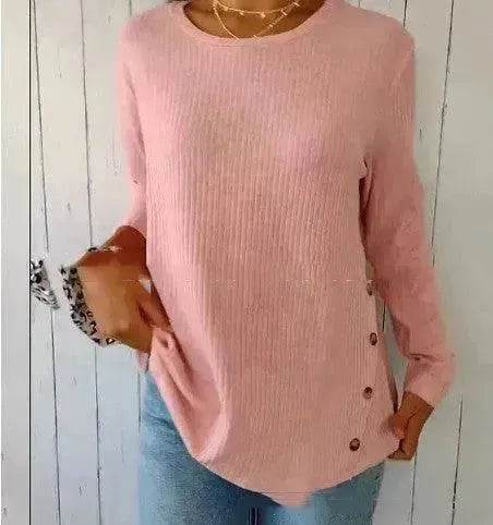 Casual Summer Irregular Sunken Top Button tunic top Women