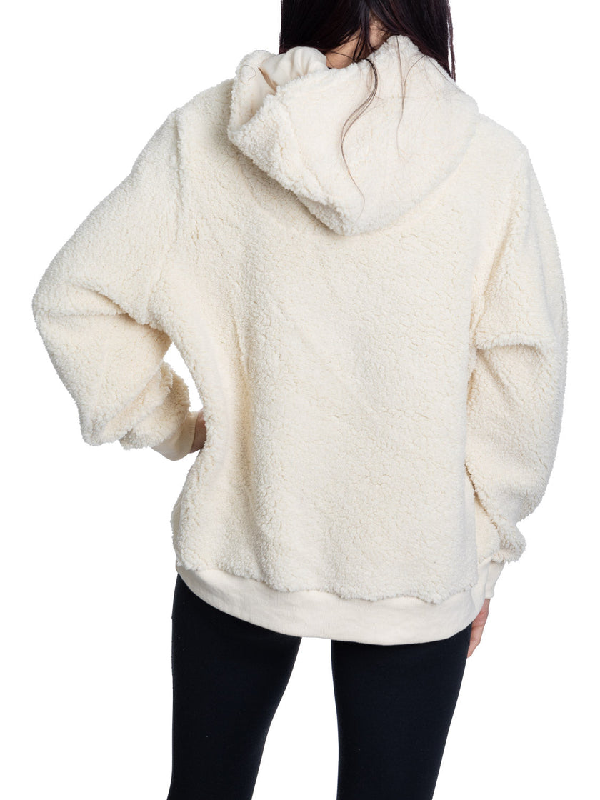 New York Islanders Ladies Sherpa Hoodie with Premium Chenille Logo