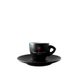 Italian Coffee Cup and Saucer - Black Collection