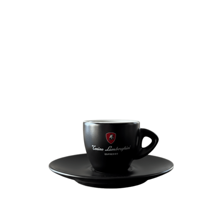 Italian Coffee Cup and Saucer - Black Collection