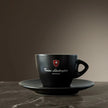Italian Coffee Cup and Saucer - Black Collection