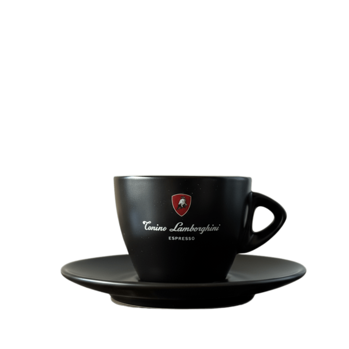 Italian Coffee Cup and Saucer - Black Collection