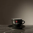 Italian Coffee Cup and Saucer - Black Collection