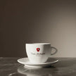Italian Coffee Cup and Saucer - White Collection