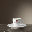 Italian Coffee Cup and Saucer - White Collection