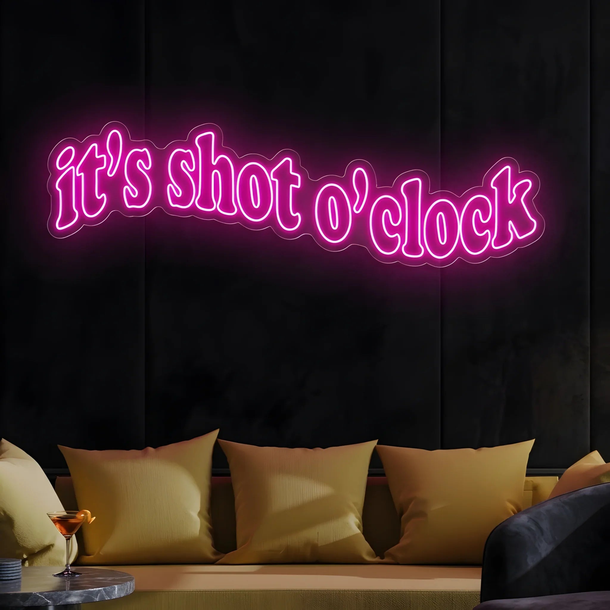 It's shot O'clock Neon Sign