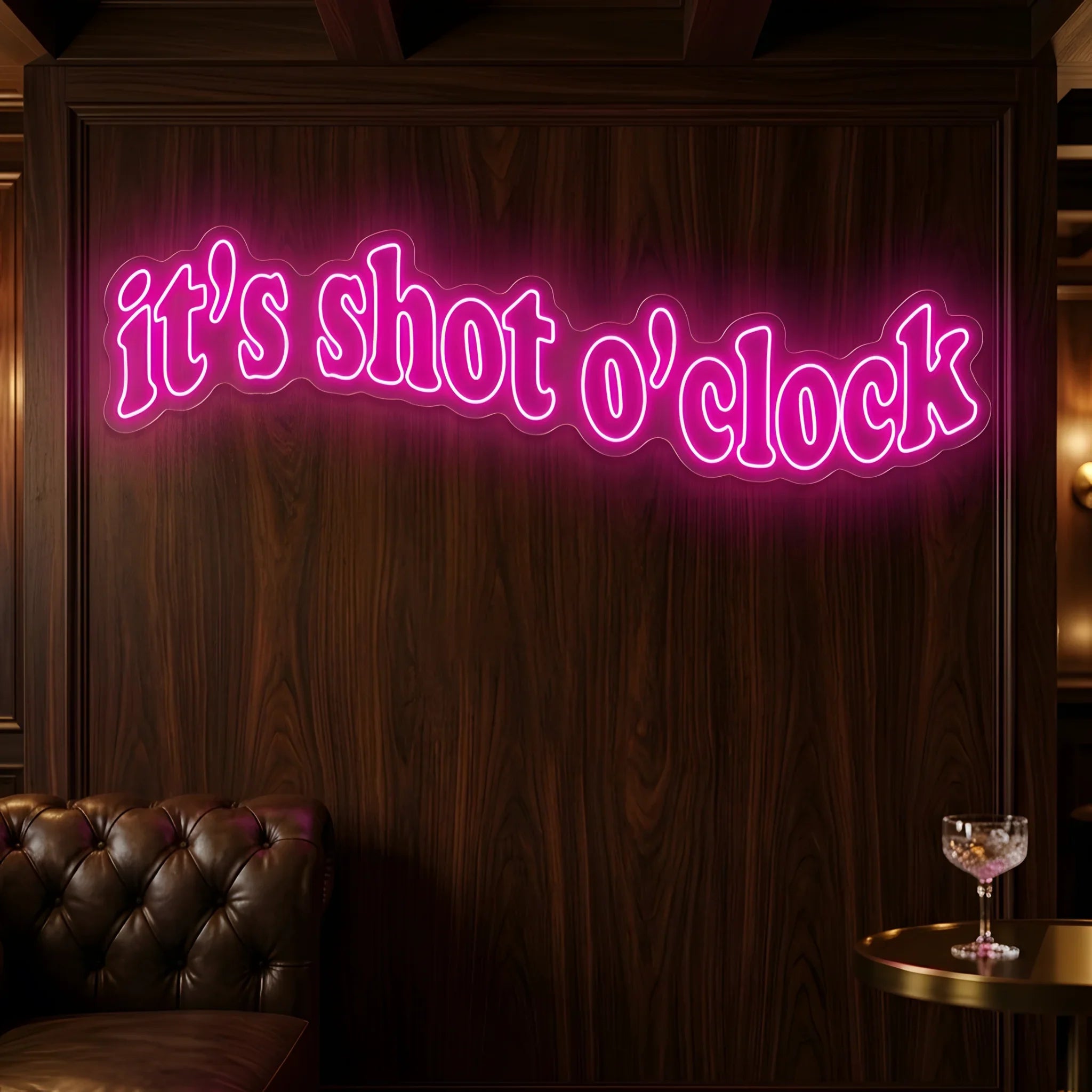 It's shot O'clock Neon Sign