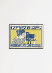 Ivens Foto | Vintage Ad Print in Blue and Yellow (available handframed or unframed)