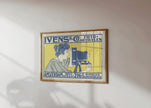 Ivens Foto | Vintage Ad Print in Blue and Yellow (available handframed or unframed)