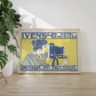 Ivens Foto | Vintage Ad Print in Blue and Yellow (available handframed or unframed)