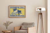 Ivens Foto | Vintage Ad Print in Blue and Yellow (available handframed or unframed)