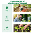 8.6 x 3 x 1ft Raised Garden Bed with Mini Greenhouse, Galvanized Raised Garden Bed with Cover for Herbs and Vegetables, Small Greenhouse for Patio Garden Balcony, Green