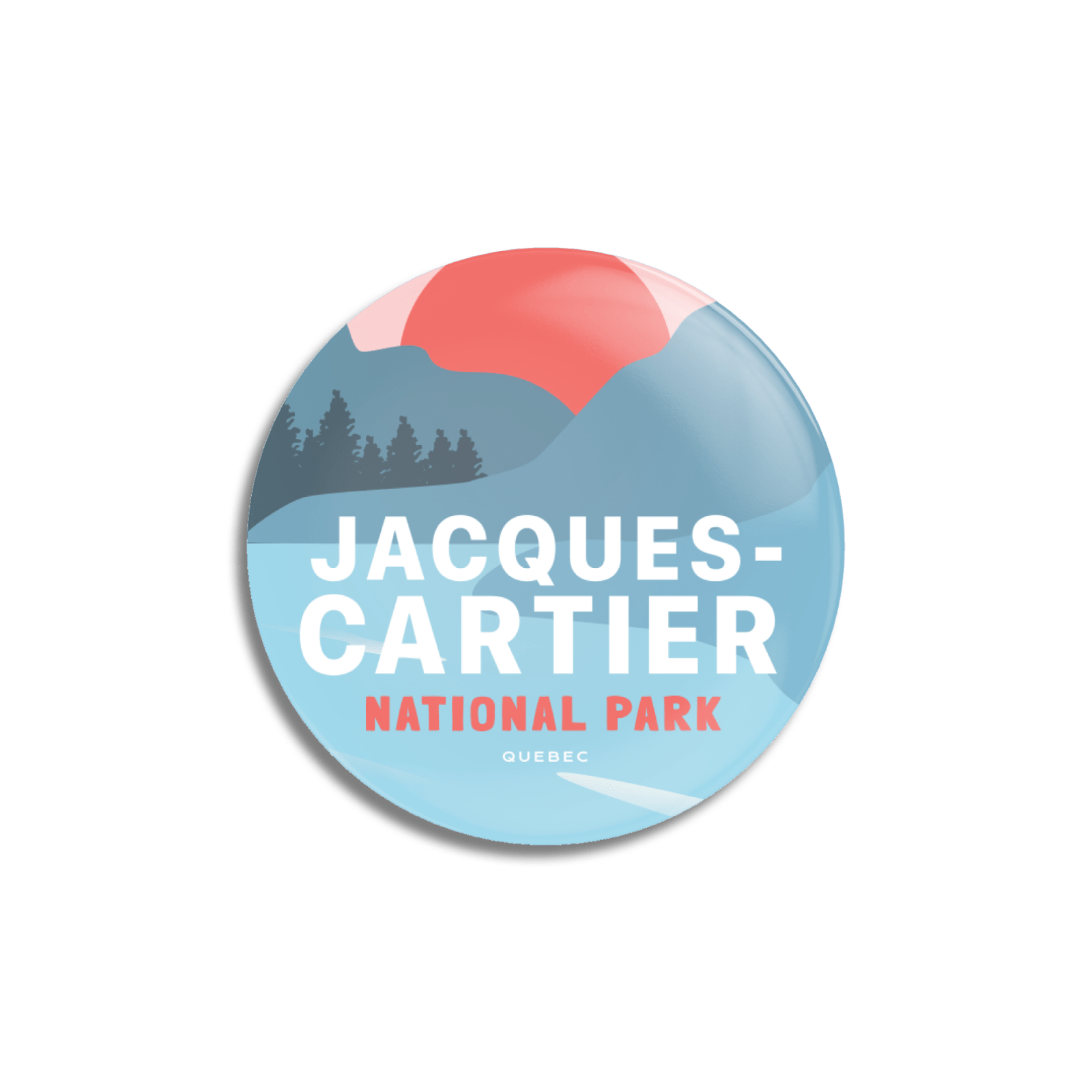 Jacques-Cartier National Park of Quebec Pinback Button, Canada Parks