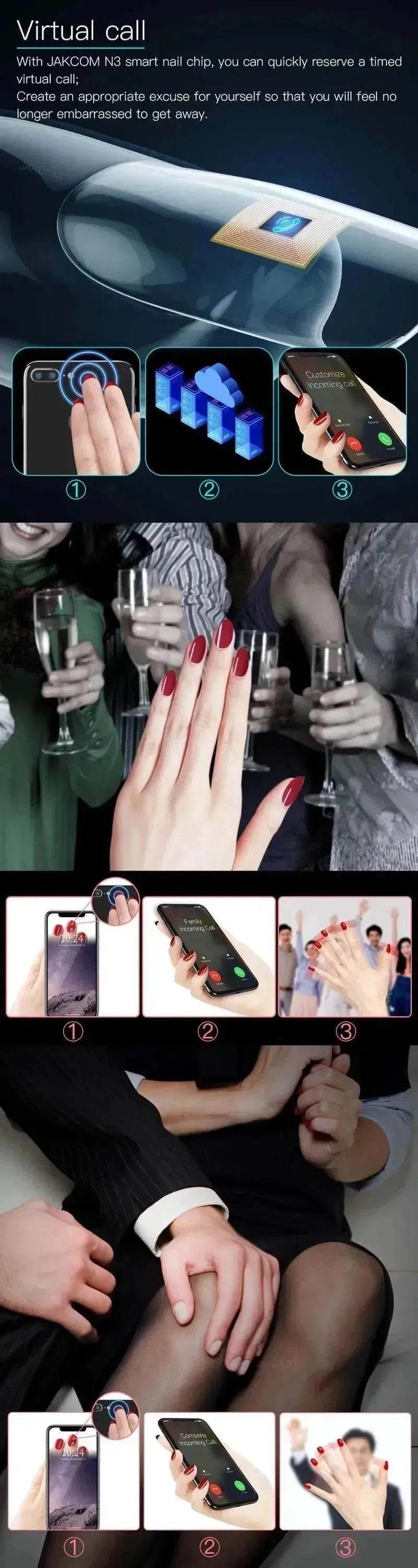 JAKCOM N3 Smart NFC Wireless Sensor Nail Chip – Canada & USA
