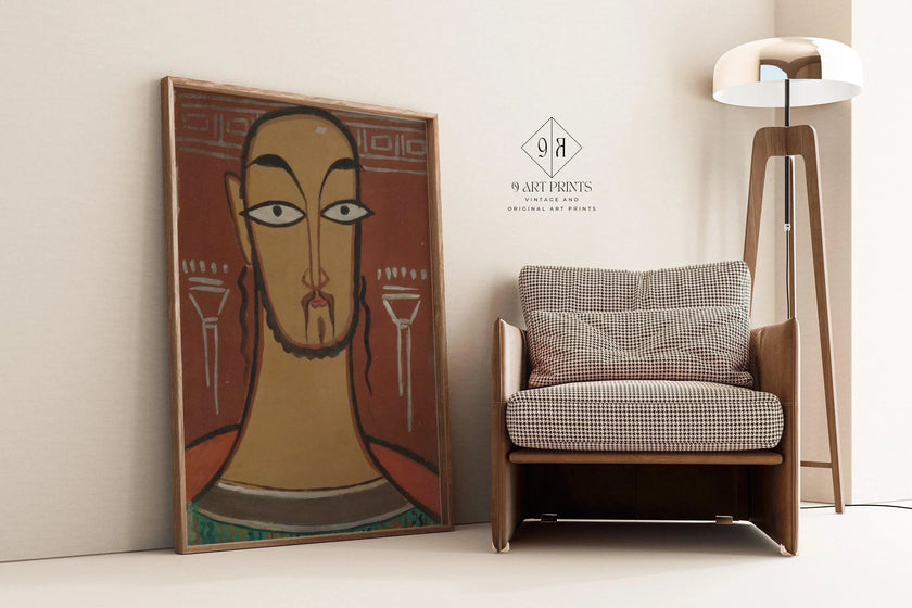 Jamini Roy - Christ (Jishu) | Bengali Art (available handframed or unframed)