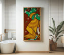 Jamini Roy Dancing Gopini Print: Vintage Indian Art (2x1)