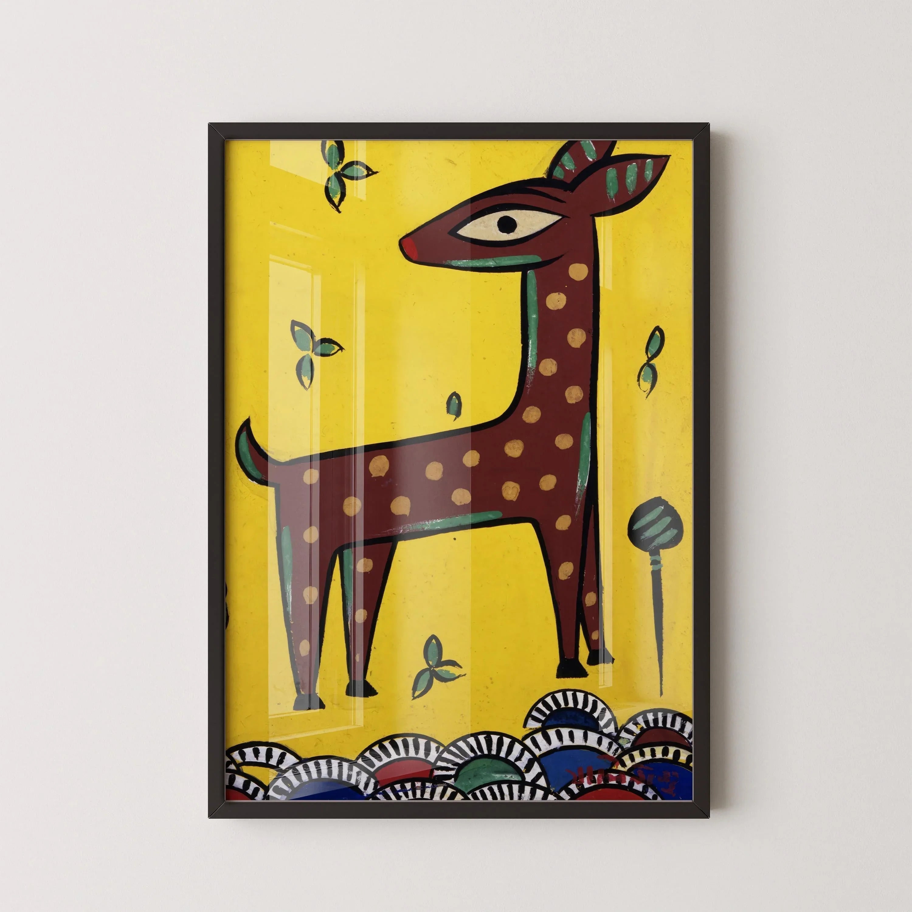 Jamini Roy - Fawn (Horinchhana) | Bengali Art (available handframed or unframed)