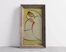 Jamini Roy Print: Bengali Woman Portrait, Vintage Indian Art