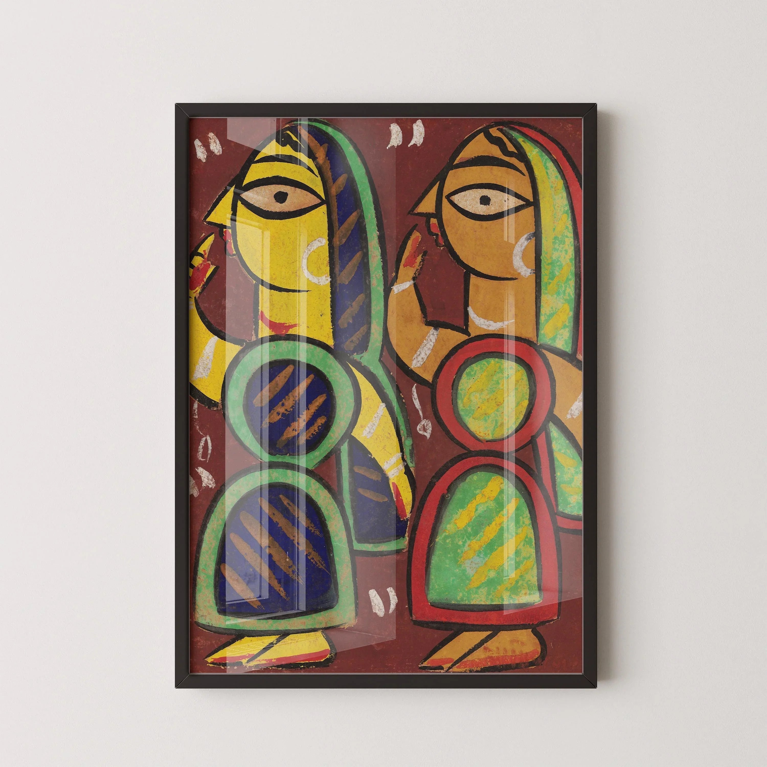 Jamini Roy - Untitled | Famous Bengali (West Bengal, India) Art (available handframed or unframed)