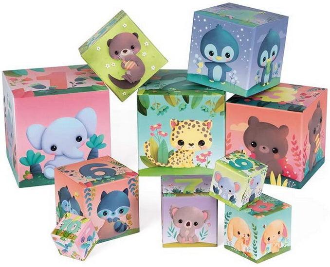 Janod - Ultra Cute Animals - Square Pyramid