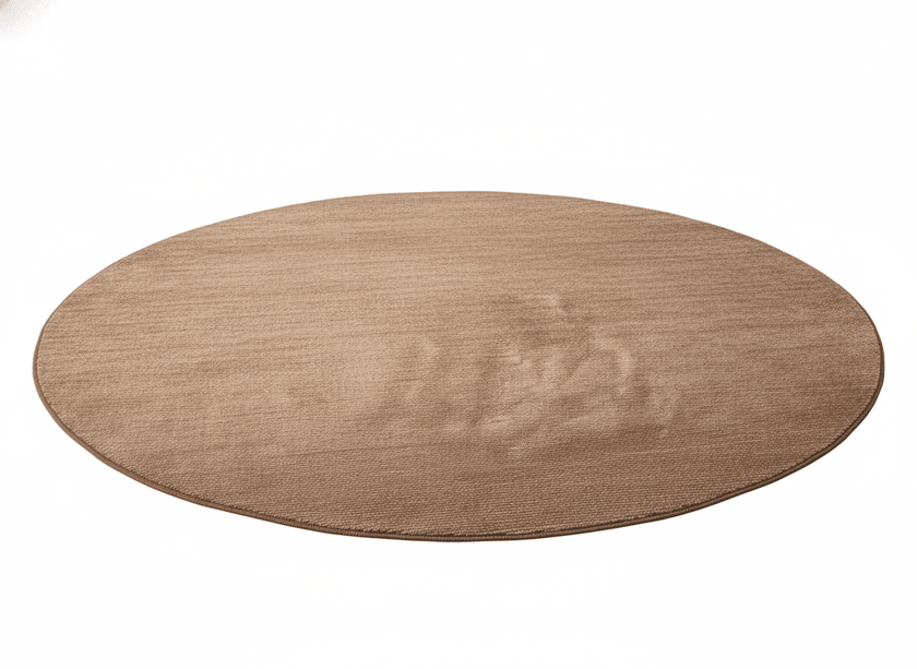 Japandi Style Handcrafted Round Rug