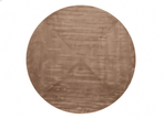 Japandi Style Handcrafted Round Rug