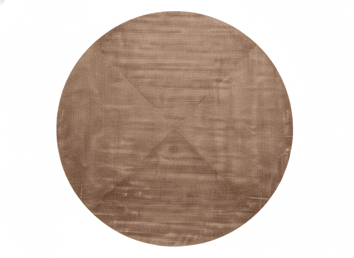 Japandi Style Handcrafted Round Rug