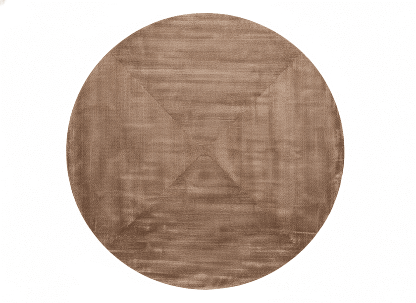Japandi Style Handcrafted Round Rug