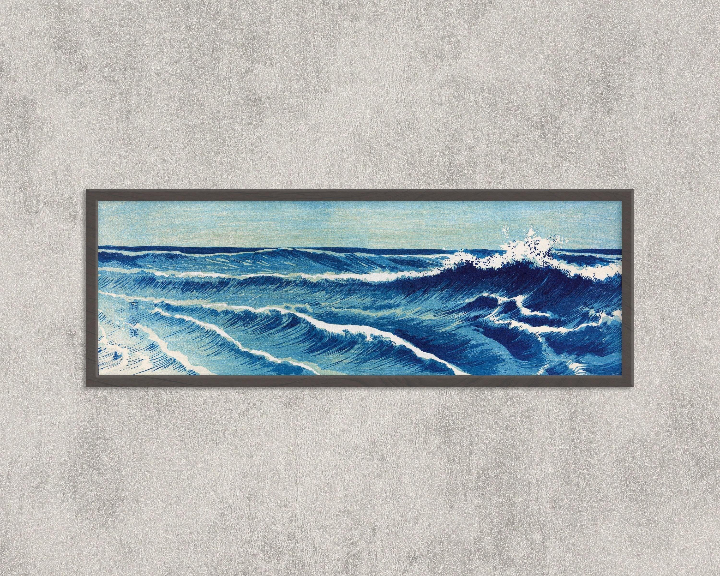 Japanese Seascape Art Print: Uehara Konen Ocean Waves Giclee