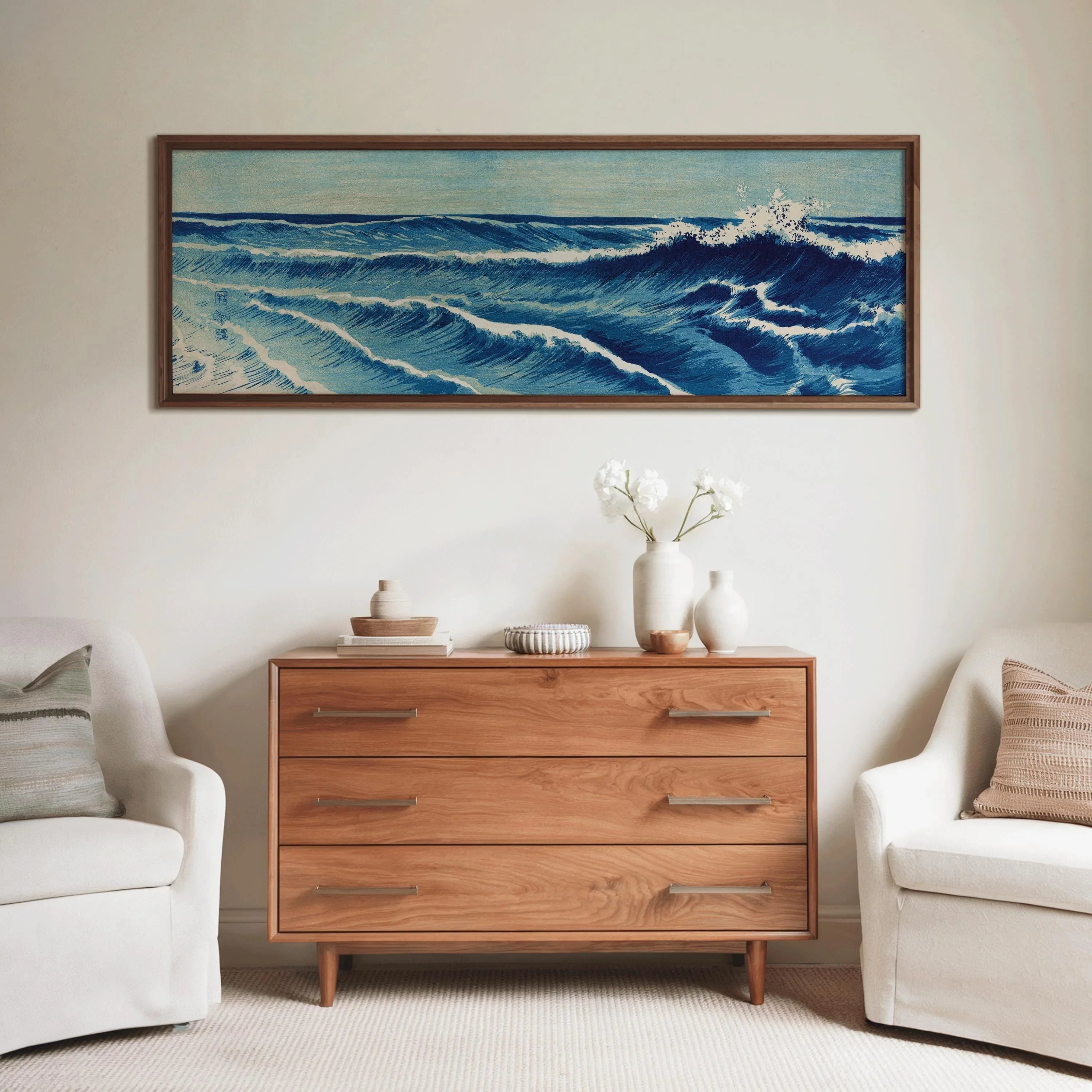 Japanese Seascape Art Print: Uehara Konen Ocean Waves Giclee