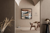 Japanese Waves Art Print: Vintage Swirling Ocean Giclee Print (1x1)