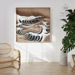 Japanese Waves Art Print: Vintage Swirling Ocean Giclee Print (1x1)
