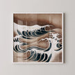 Japanese Waves Art Print: Vintage Swirling Ocean Giclee Print (1x1)