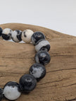 Zebra Jasper Bracelet — 8mm Round Beads
