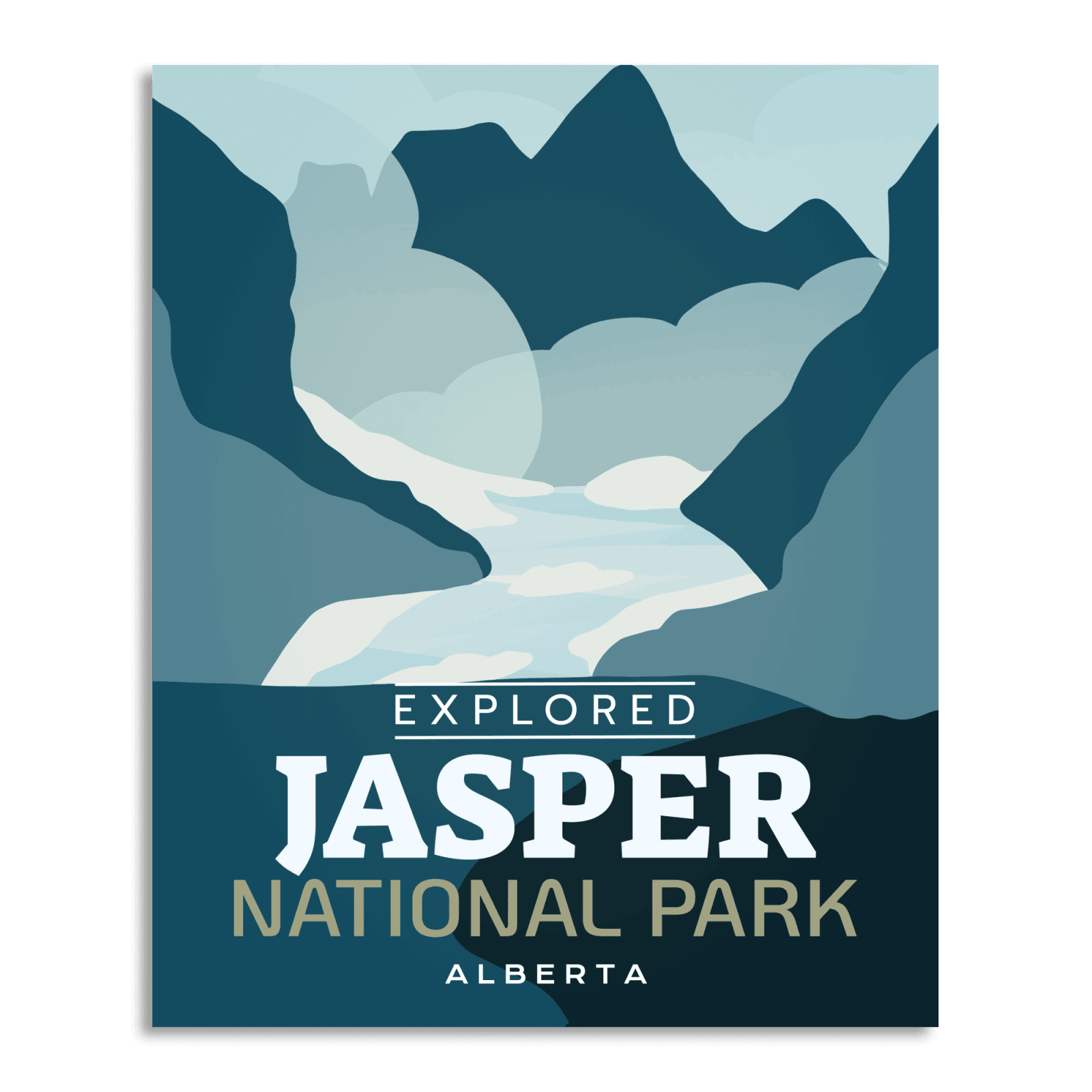 Jasper National Park 'Explored' Poster, Canada Parks