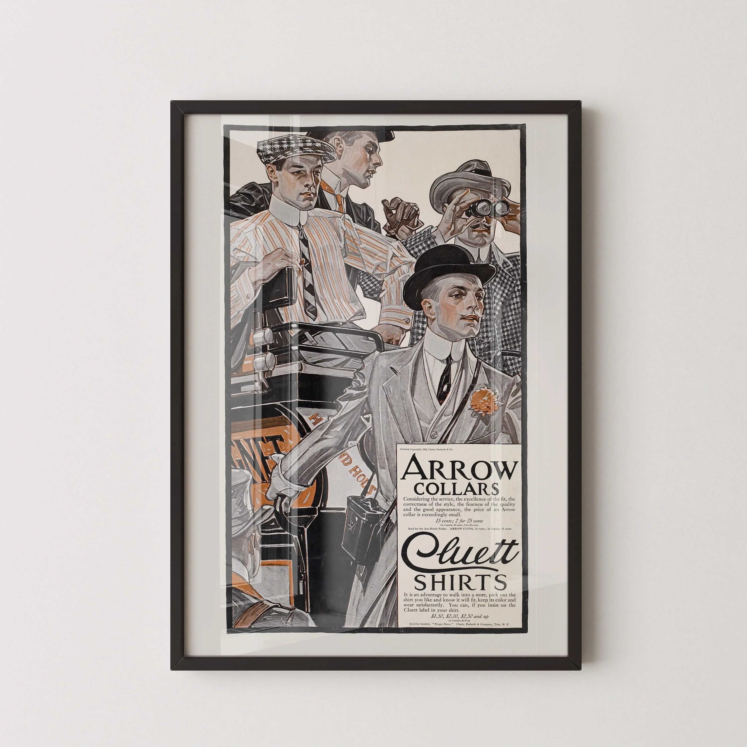 J.C. Leyendecker Arrow Collars Print: Vintage LGBTQ+ Art Advertisement