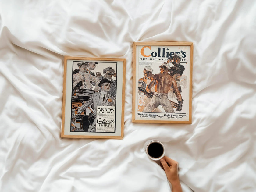 JC Leyendecker & Penfield Collier Magazine Art Print Duo