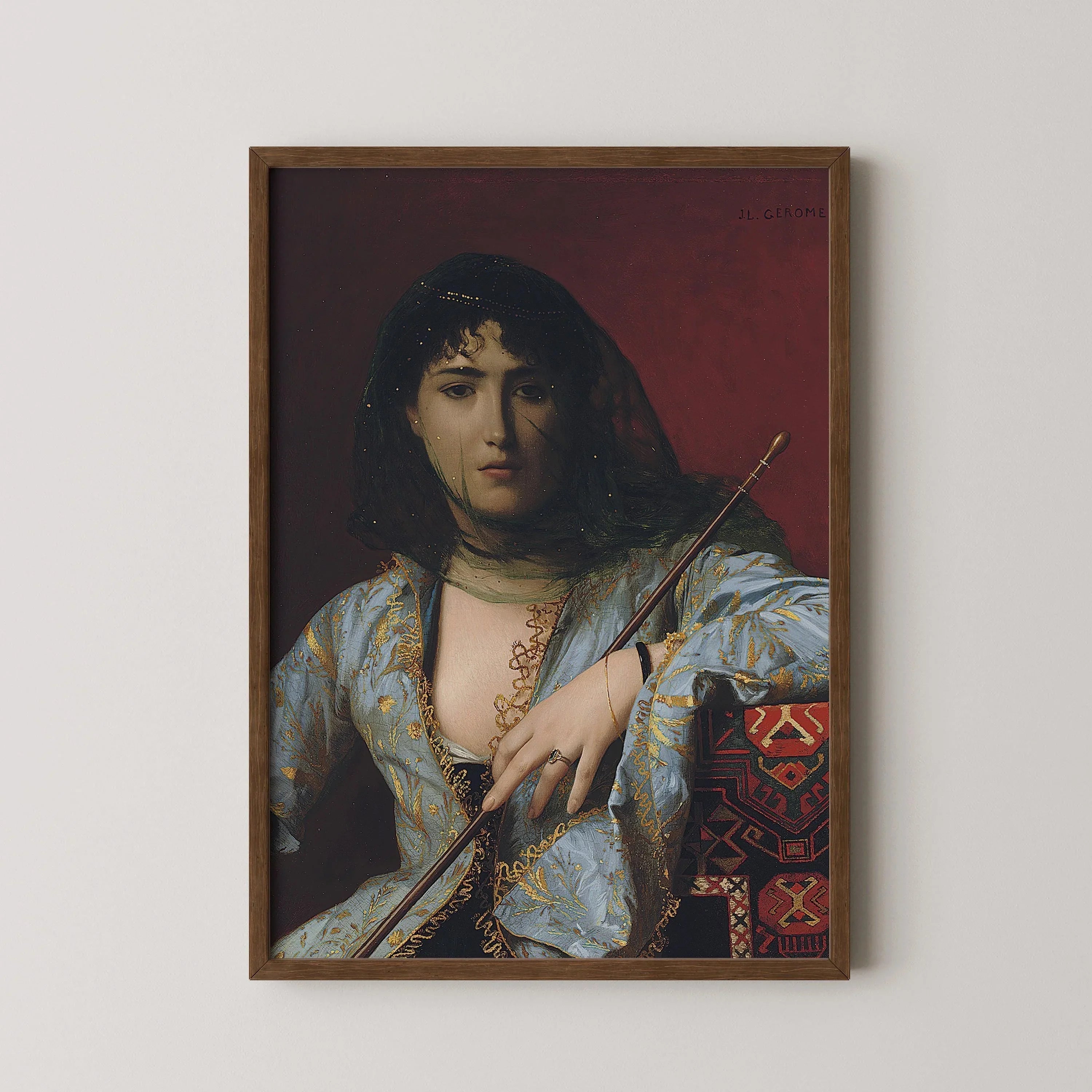 Jean-Léon Gérôme - Veiled Circassian Beauty | Orientalist Art (available handframed or unframed)