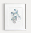 Jellyfish Wall Art | Modern Ocean Watercolor Painting