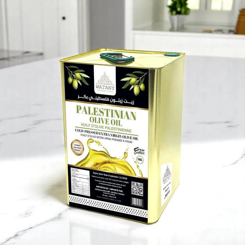 Jenin Palestinian Olive Oil – Premium Extra Virgin Olive Oil (750 ml, 1 L & 16 L Options)