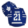BOBBY BAUN AUTOGRAPHED TORONTO MAPLE LEAFS BLUE JERSEY – SIGNED NHL HOCKEY MEMORABILIA COLLECTIBLE (SIZE L OR XL)