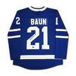 BOBBY BAUN AUTOGRAPHED TORONTO MAPLE LEAFS BLUE JERSEY – SIGNED NHL HOCKEY MEMORABILIA COLLECTIBLE (SIZE L OR XL)