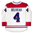 JEAN BELIVEAU AUTOGRAPHED MONTREAL CANADIENS WHITE JERSEY – SIGNED NHL HOCKEY MEMORABILIA COLLECTIBLE (SIZE L OR XL)