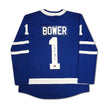 JOHNNY BOWER AUTOGRAPHED TORONTO MAPLE LEAFS BLUE JERSEY – SIGNED NHL HOCKEY MEMORABILIA COLLECTIBLE (SIZE L OR XL)
