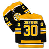 GERRY CHEEVERS AUTOGRAPHED BOSTON BRUINS BLACK JERSEY – SIGNED NHL HOCKEY MEMORABILIA COLLECTIBLE (SIZE L OR XL)