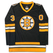 GERRY CHEEVERS AUTOGRAPHED BOSTON BRUINS BLACK JERSEY – SIGNED NHL HOCKEY MEMORABILIA COLLECTIBLE (SIZE L OR XL)