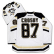 SIDNEY CROSBY AUTOGRAPHED PITTSBURGH PENGUINS WHITE JERSEY – LIMITED EDITION /87 – RARE SIGNED NHL COLLECTIBLE (SIZE L OR XL)