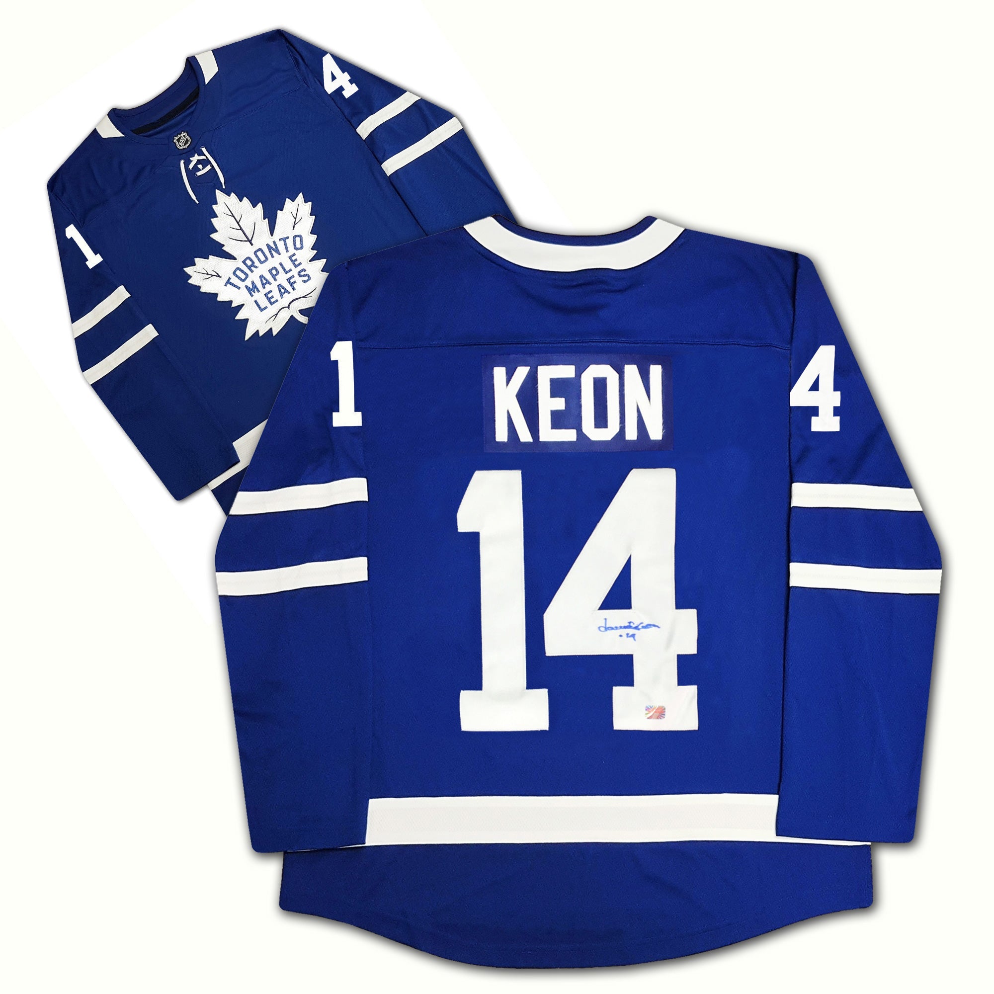 DAVE KEON AUTOGRAPHED TORONTO MAPLE LEAFS BLUE JERSEY – SIGNED NHL HOCKEY MEMORABILIA COLLECTIBLE (SIZE L OR XL)