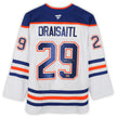 LEON DRAISAITL AUTOGRAPHED EDMONTON OILERS WHITE JERSEY – SIGNED NHL HOCKEY MEMORABILIA COLLECTIBLE (SIZE L OR XL)